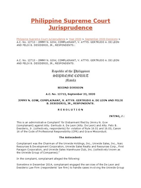 PHILIPPINE SUPREME COURT JURISPRUDENCE : .